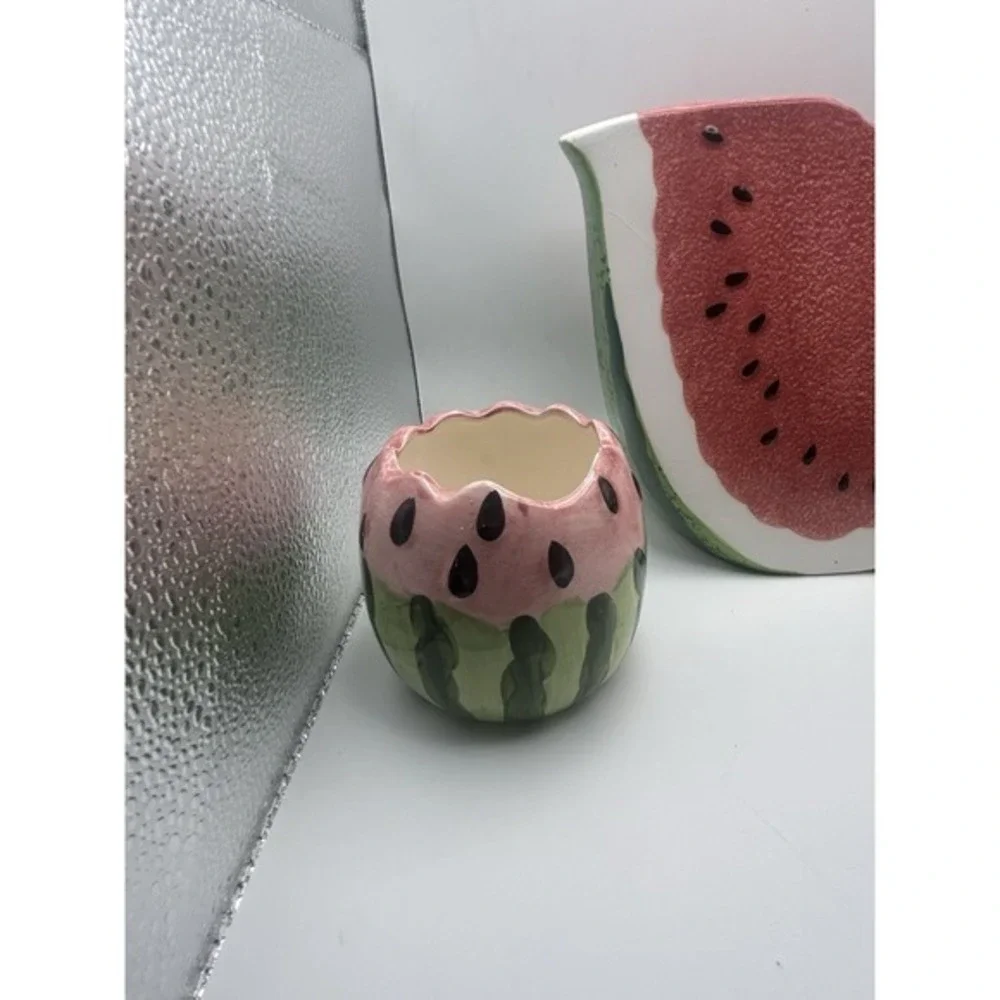 3-PC Watermelon‎ Pitcher & Creamer Set Kitchen Decor